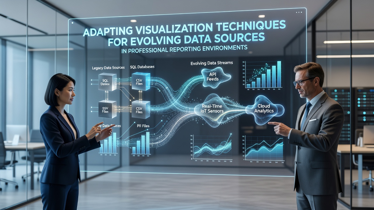 Adapting Visualization Techniques for Evolving Data Sources in Professional Reporting Environments